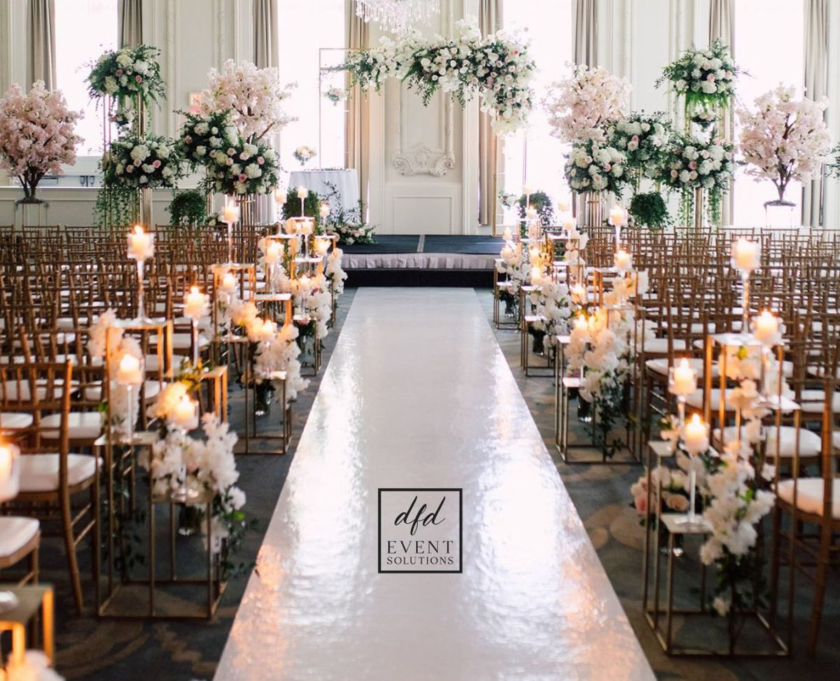 We offer custom aisle runners with any look you can imagine.